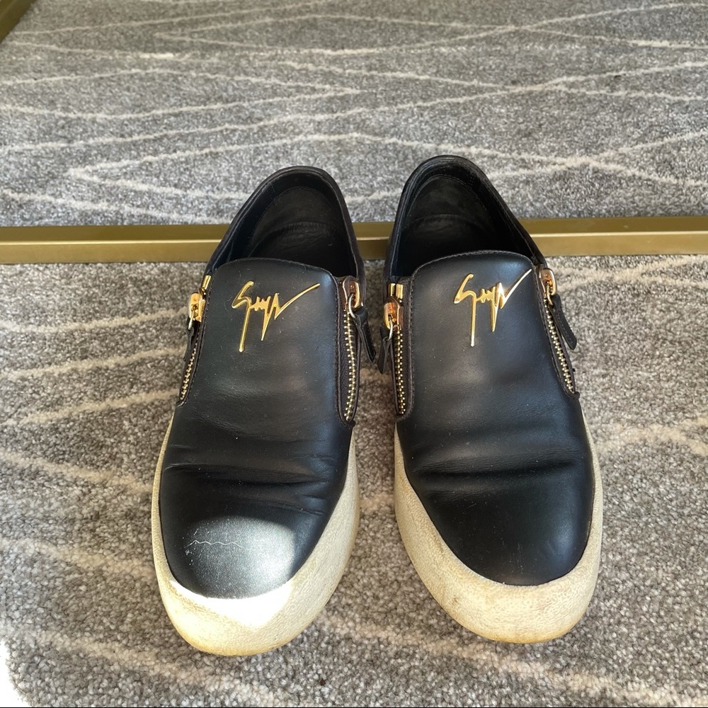 Giuseppe Zanotti Double Zip Slip On Sneaker